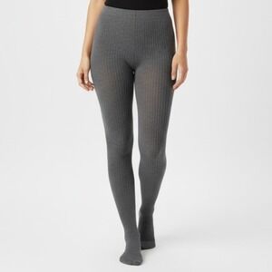 NEW Charlotte Russe Fashion Tights Footed Charcoal Grey Size S M